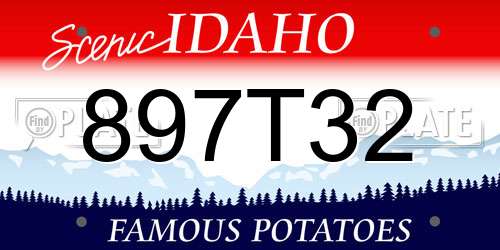 897T32 Idaho License Plate