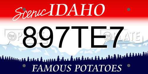 897TE7 Idaho License Plate