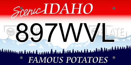 897WVL Idaho License Plate