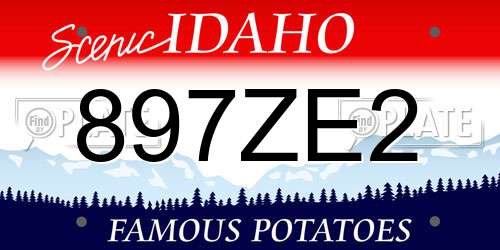 897ZE2 Idaho License Plate