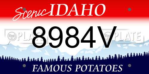 8984V Idaho License Plate