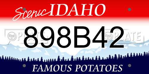 898B42 Idaho License Plate
