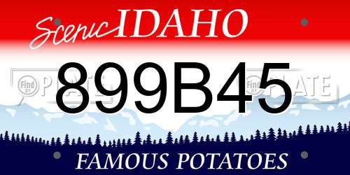 899B45 Idaho License Plate