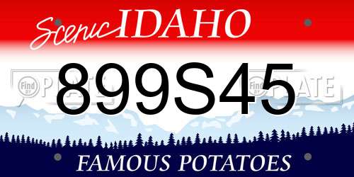 899S45 Idaho License Plate