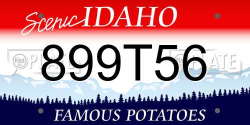 899T56 Idaho License Plate