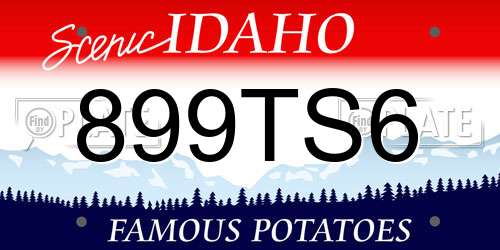 899TS6 Idaho License Plate