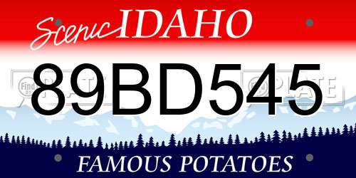 89BD545 Idaho License Plate