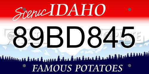 89BD845 Idaho License Plate