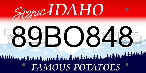 89BO848 Idaho License Plate