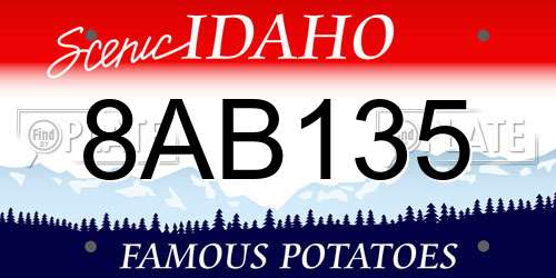 8AB135 Idaho License Plate