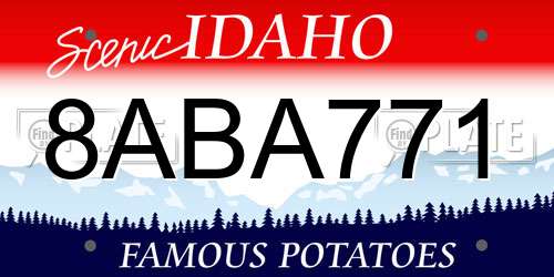 8ABA771 Idaho License Plate