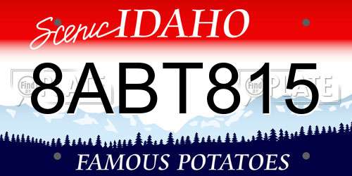 8ABT815 Idaho License Plate