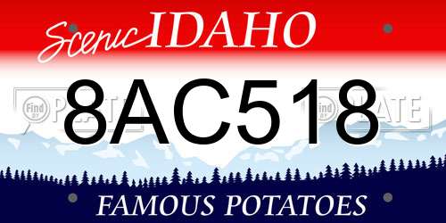 8AC518 Idaho License Plate