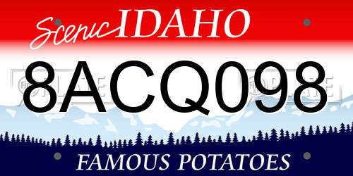 8ACQ098 Idaho License Plate