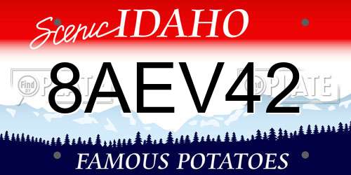8AEV42 Idaho License Plate