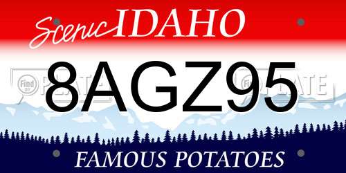 8AGZ95 Idaho License Plate