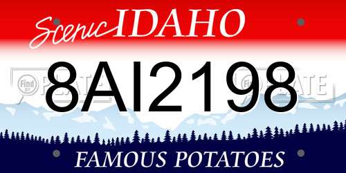 8AI2198 Idaho License Plate