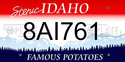8AI761 Idaho License Plate