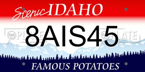 8AIS45 Idaho License Plate