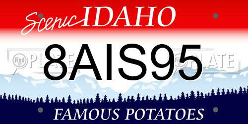 8AIS95 Idaho License Plate