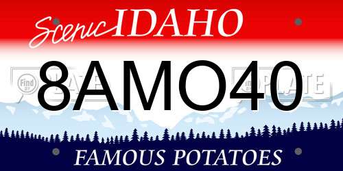 8AMO40 Idaho License Plate