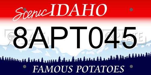 8APT045 Idaho License Plate