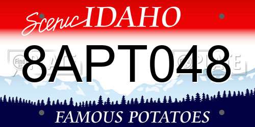 8APT048 Idaho License Plate