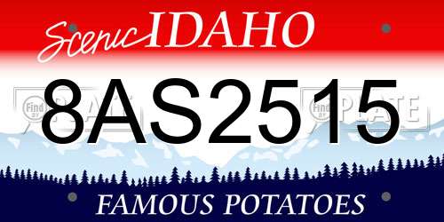 8AS2515 Idaho License Plate
