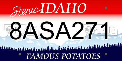 8ASA271 Idaho License Plate
