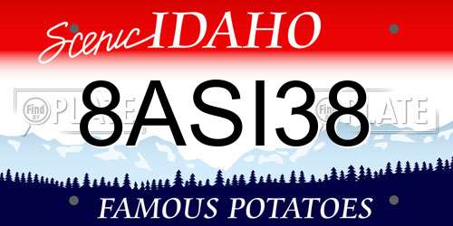 8ASI38 Idaho License Plate