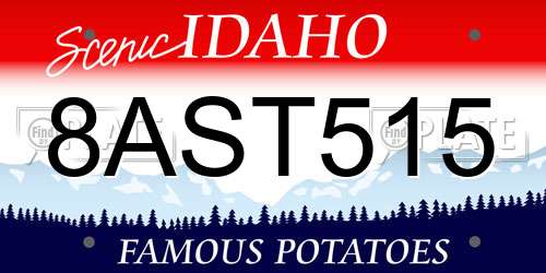 8AST515 Idaho License Plate