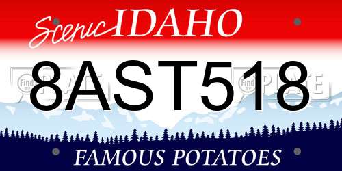 8AST518 Idaho License Plate