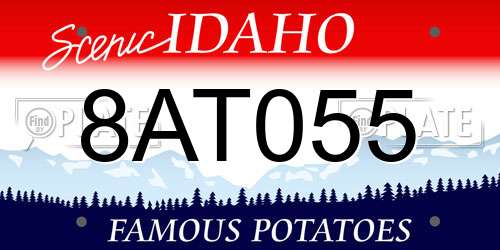 8AT055 Idaho License Plate