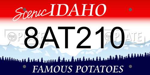 8AT210 Idaho License Plate