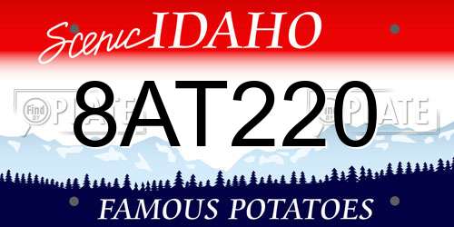 8AT220 Idaho License Plate