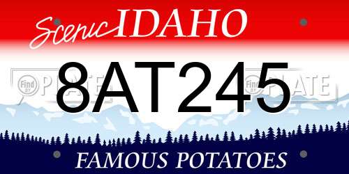8AT245 Idaho License Plate