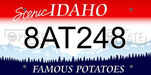 8AT248 Idaho License Plate