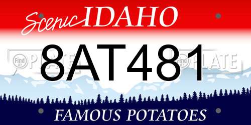 8AT481 Idaho License Plate