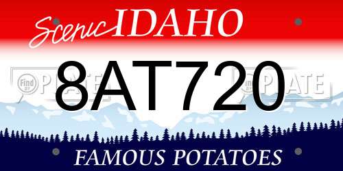8AT720 Idaho License Plate