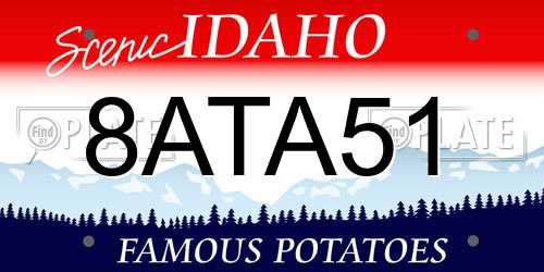 8ATA51 Idaho License Plate