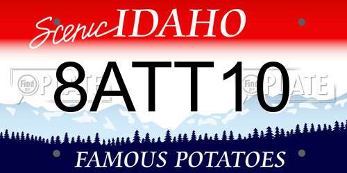 8ATT10 Idaho License Plate