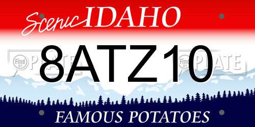8ATZ10 Idaho License Plate