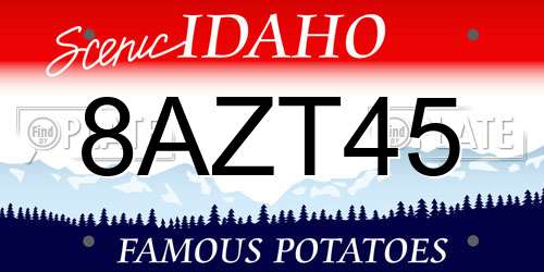 8AZT45 Idaho License Plate