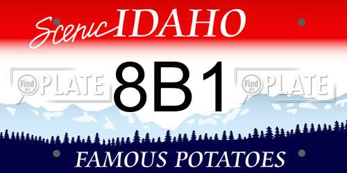 8B1 Idaho License Plate