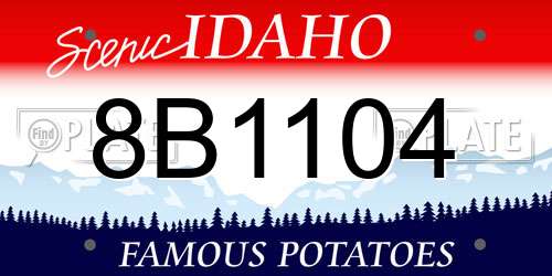 8B1104 Idaho License Plate