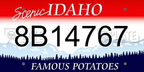 8B14767 Idaho License Plate