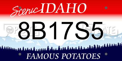 8B17S5 Idaho License Plate