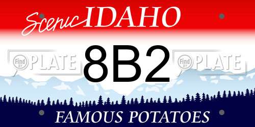 8B2 Idaho License Plate