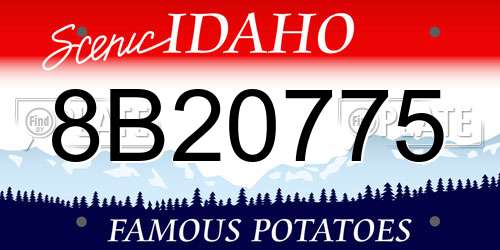 8B20775 Idaho License Plate