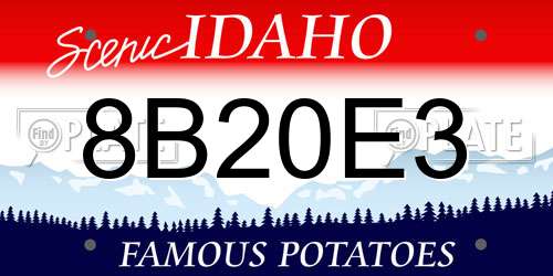 8B20E3 Idaho License Plate
